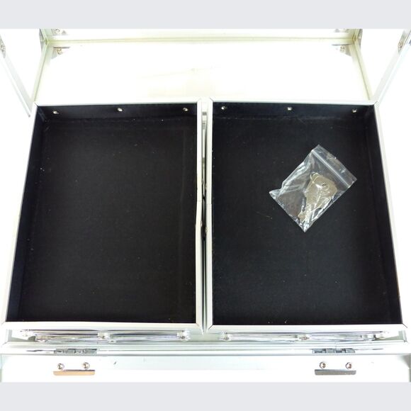 Clear Acrylic Expandable Organizer Case Makeup Craft Jewelry Storage Box w Keys - Picture 11 of 13